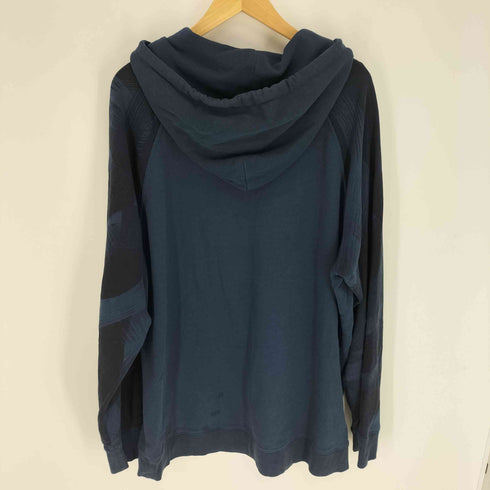 ディーゼル DIESEL フロントロゴプリント ラグランスリーブ プルオーバー フーディ パーカー メンズ import:XXL